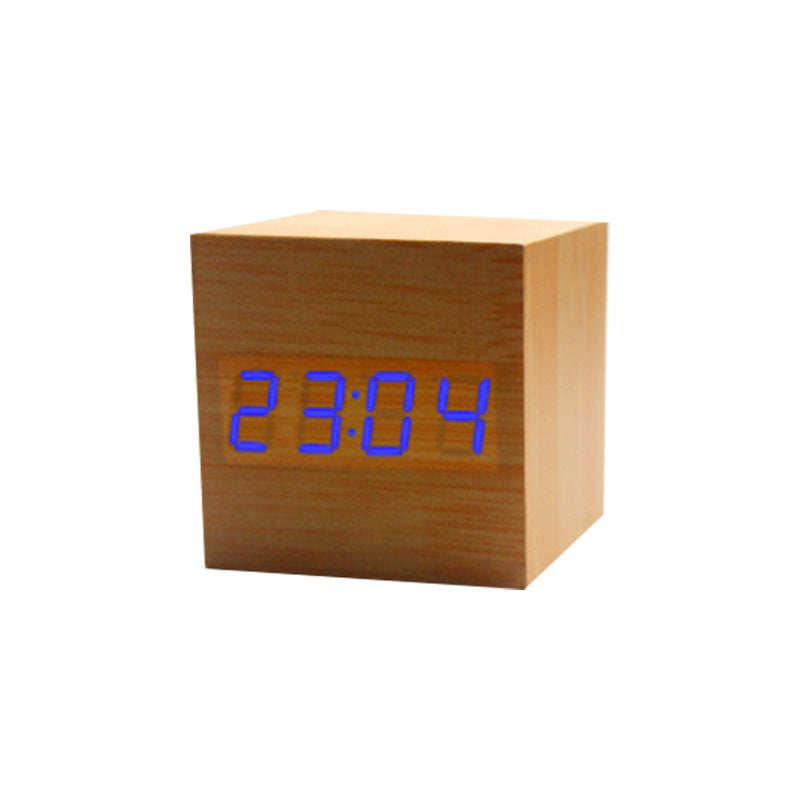 BowLtt|Square Digital Clock Thermometer(Material: Sleek Body; Function: Time Display   Temperature Monitoring; Application: Bedside Placement, Home Decoration)