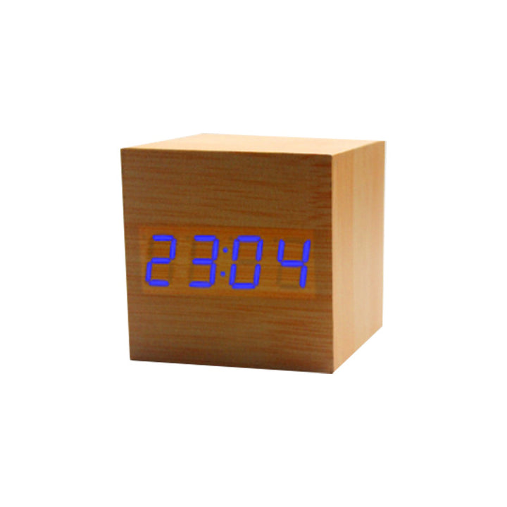 BowLtt|Square Digital Clock Thermometer(Material: Sleek Body; Function: Time Display   Temperature Monitoring; Application: Bedside Placement, Home Decoration)