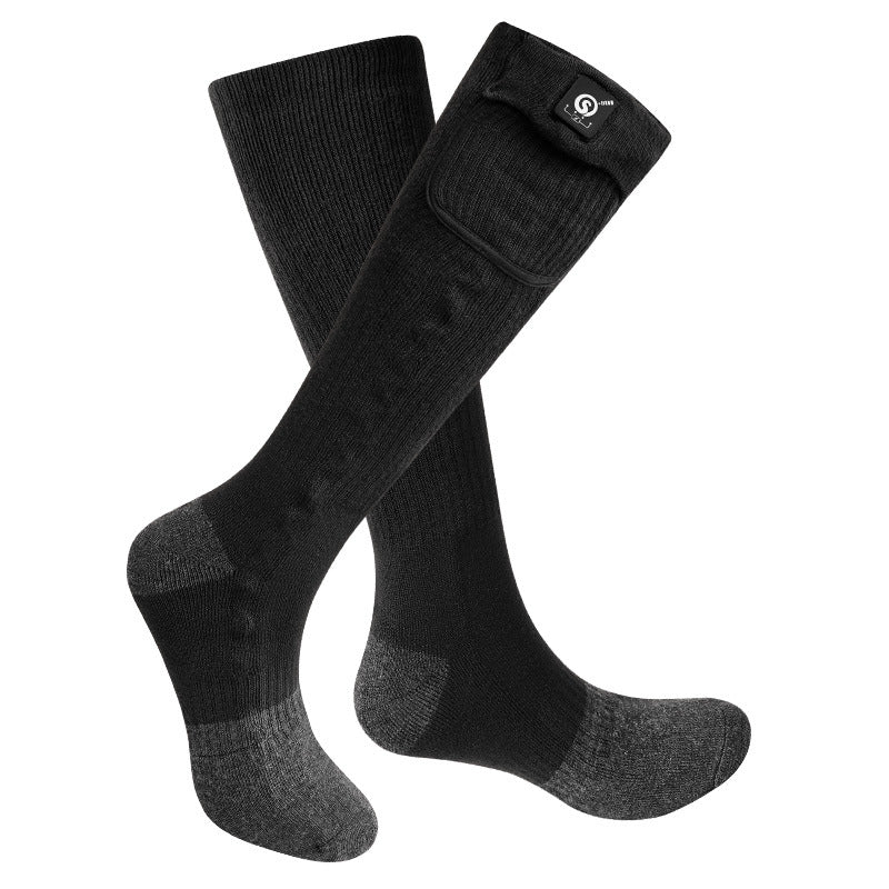 BowLift 丨 Rechargeable Electric Heating Ski Socks (washable, thermal fabric, foot warmer function, for winter skiing & cold weather outdoor use)