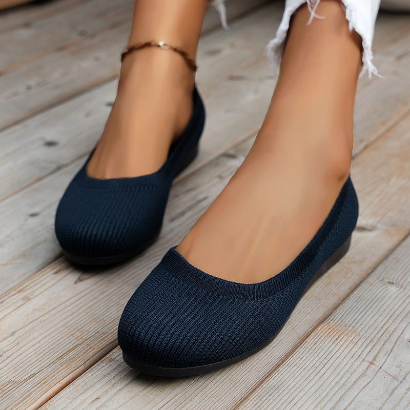 BowLift 丨 Women's Round Toe Bean Shoes
