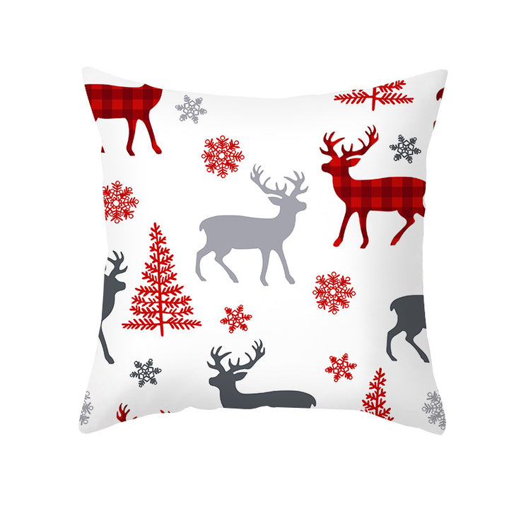 Festive Christmas Tree Typography Throw Pillow Cover