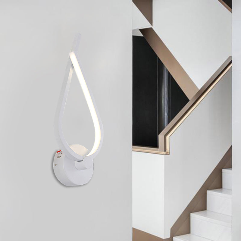 BowLift | Metal Kink Linear Wall Light Modern Black/White LED Wall Mounted Lamp for Hallway