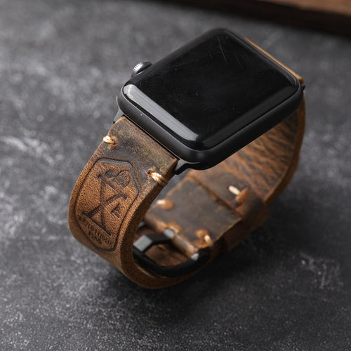 BowLift | Apple Leather Strap+Vintage Top Layer Cowhide/Thickened/Men's