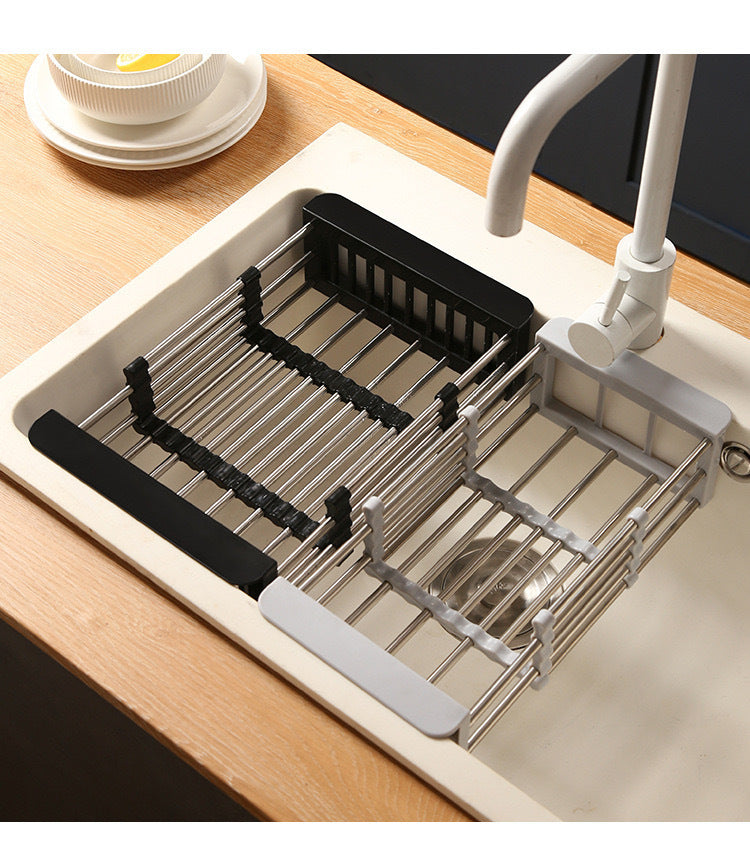 BowLift | Retractable Drainage Rack+Wash&Store/Plate Organizer/Adjustable Size