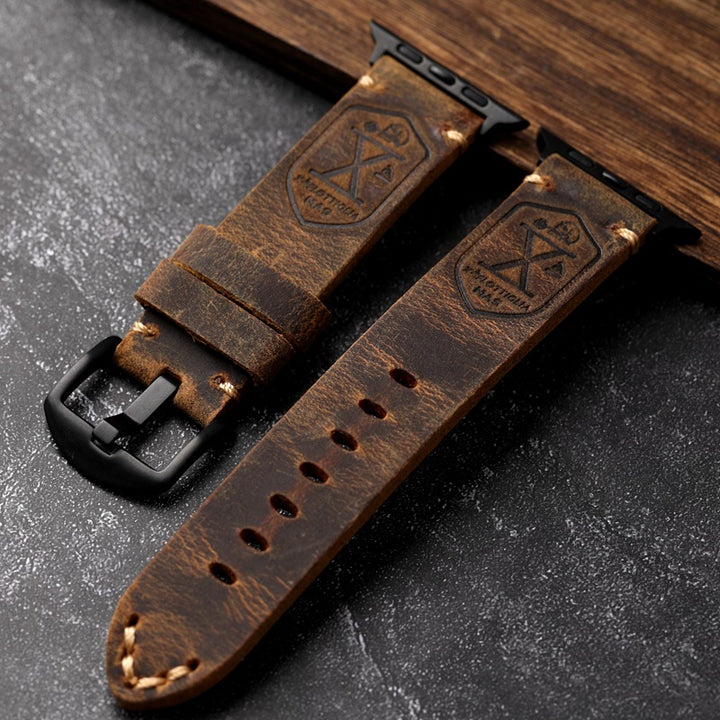 BowLift | Apple Leather Strap+Vintage Top Layer Cowhide/Thickened/Men's