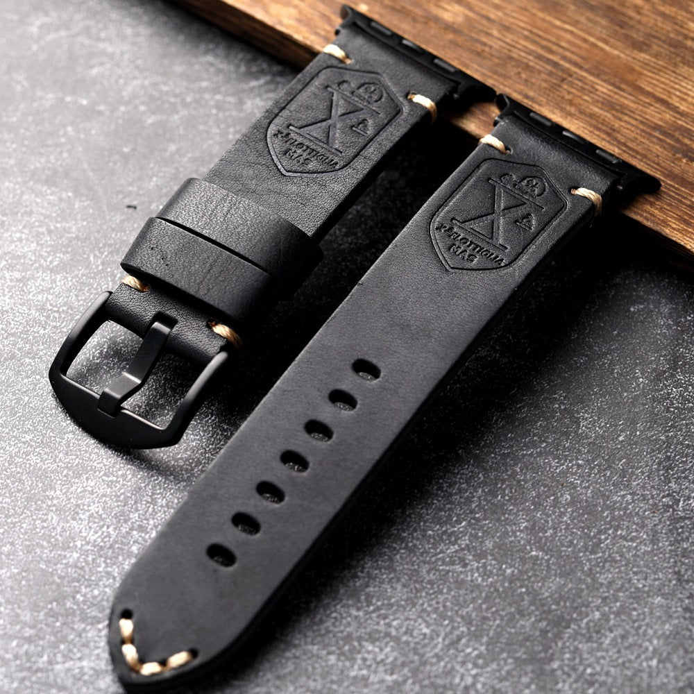 BowLift | Apple Leather Strap+Vintage Top Layer Cowhide/Thickened/Men's