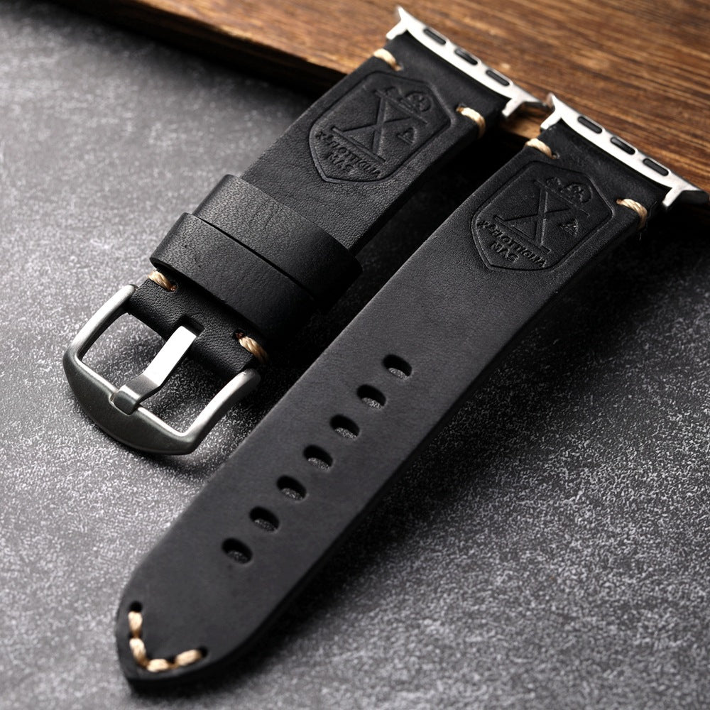 BowLift | Apple Leather Strap+Vintage Top Layer Cowhide/Thickened/Men's