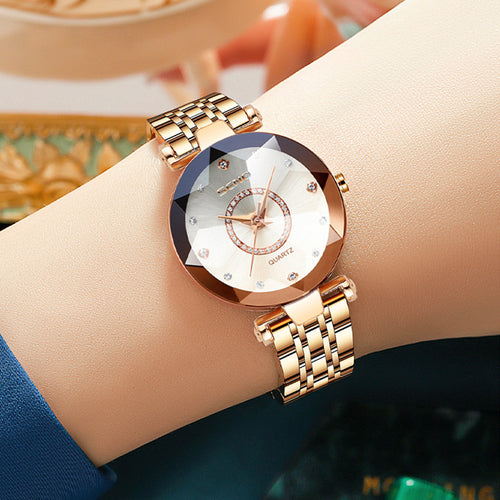BowLift | Diamond Inlaid Steel Strap Women's Waterproof Watch