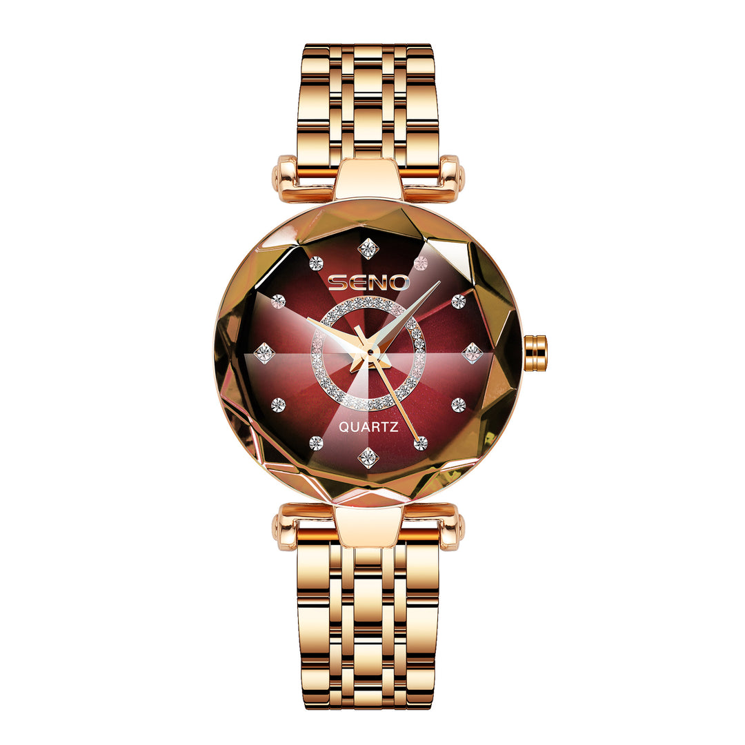 BowLift | Diamond Inlaid Steel Strap Women's Waterproof Watch
