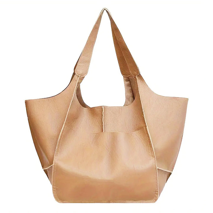 BowLift 丨 Women's Fashionable Simple Soft Leather Large Capacity Shoulder Tote Bag