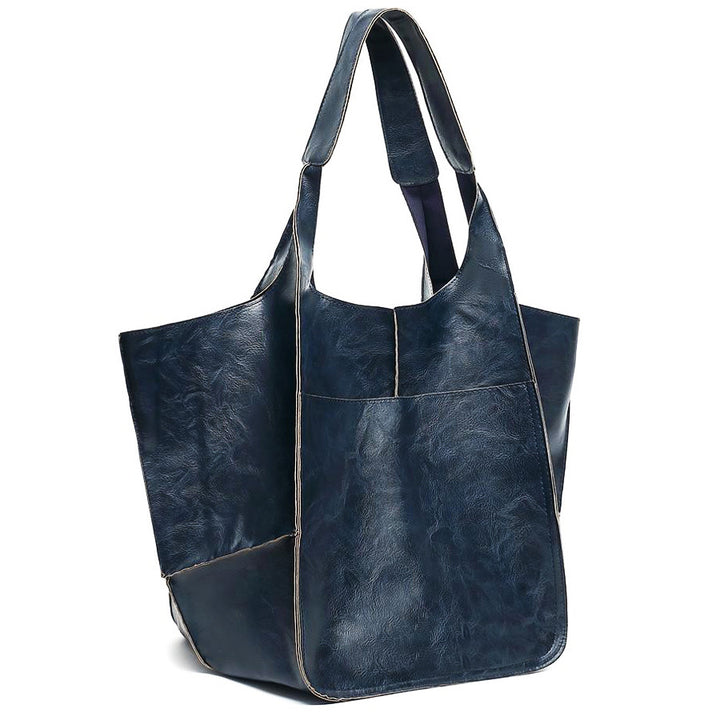 BowLift 丨 Women's Fashionable Simple Soft Leather Large Capacity Shoulder Tote Bag
