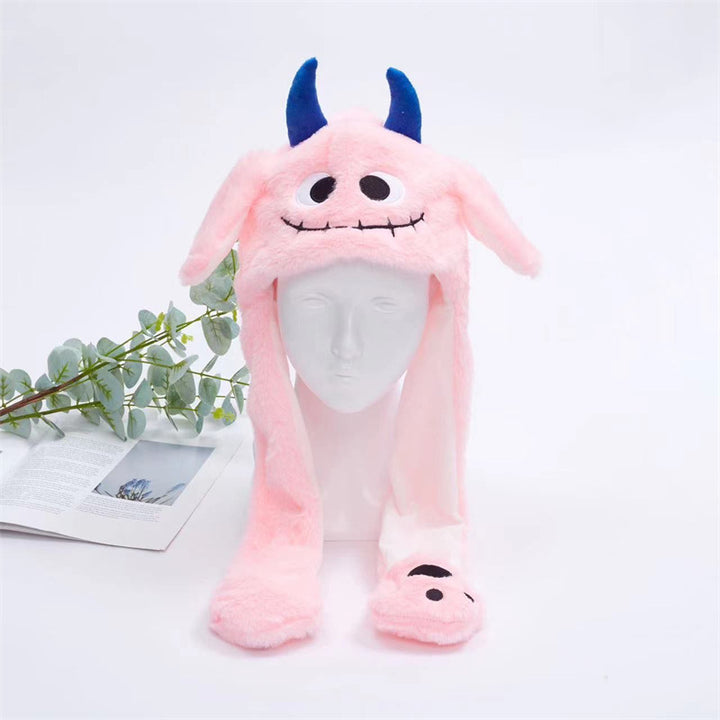 BowLift 丨 Women's Cute Fluffy Plush Hat Movable Ears
