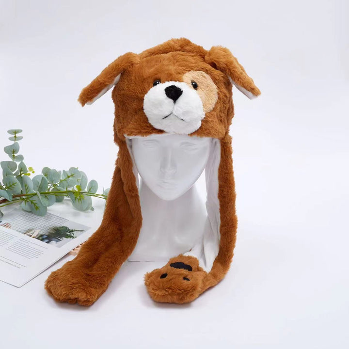 BowLift 丨 Women's Cute Fluffy Plush Hat Movable Ears