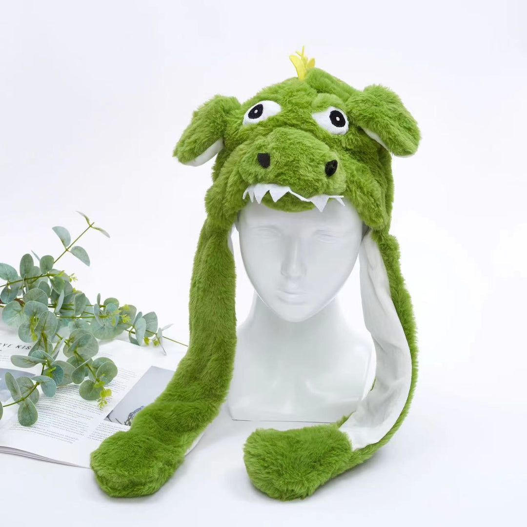 BowLift 丨 Women's Cute Fluffy Plush Hat Movable Ears