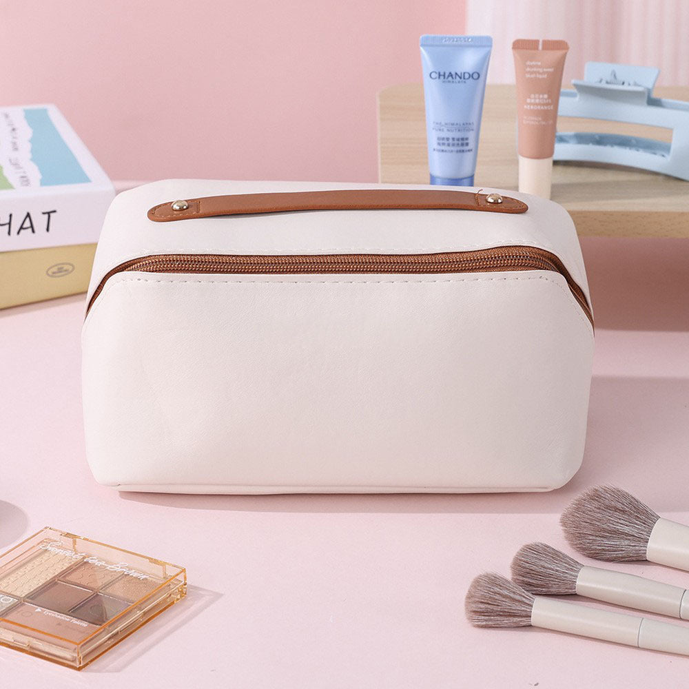 BowLift 丨 Portable Travel Cosmetic Bag Large Capacity High-value PU Leather