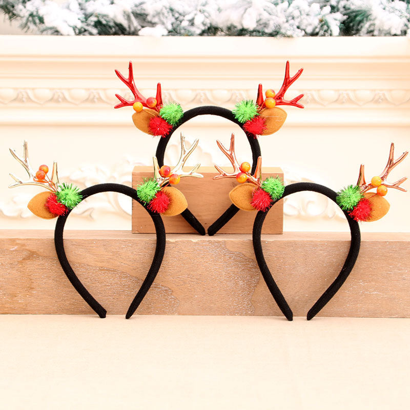 Festive Holiday Antler Headband Bowlift