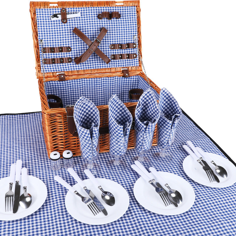 Women’s picnic basket with integrated dish set and thermal insulating elements Bowlift