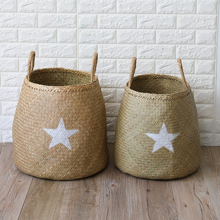 Decorative Natural Wicker Storage Basket Bowlift