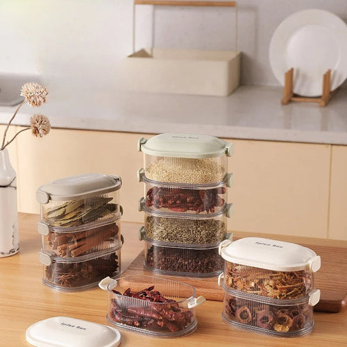 Spice box set stackable with lid | Bowlift