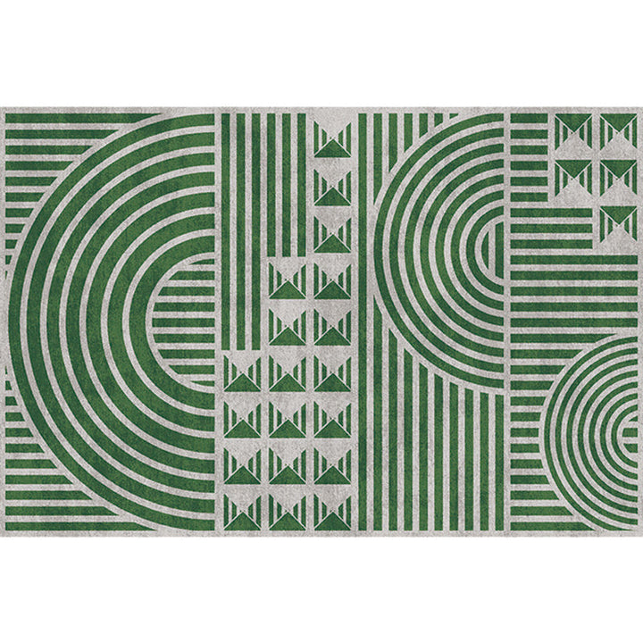 Creative Modernist Carpet Polyester Geometric and Stripe Pattern Carpet Washable Pet-Friendly Non-Slip Carpet for the Living Room | Bowlift