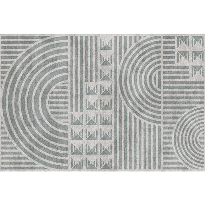 Creative Modernist Carpet Polyester Geometric and Stripe Pattern Carpet Washable Pet-Friendly Non-Slip Carpet for the Living Room | Bowlift