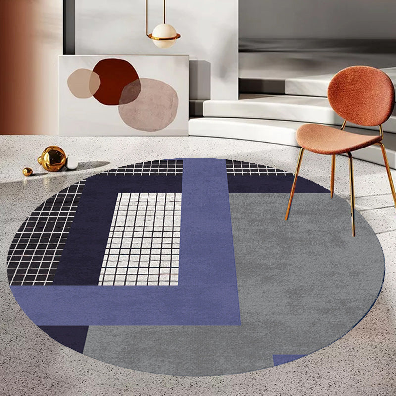 BowLift | Colorful checkered rug Polyester Modern rug Washable Non-slip Pet-friendly area rug for the living room