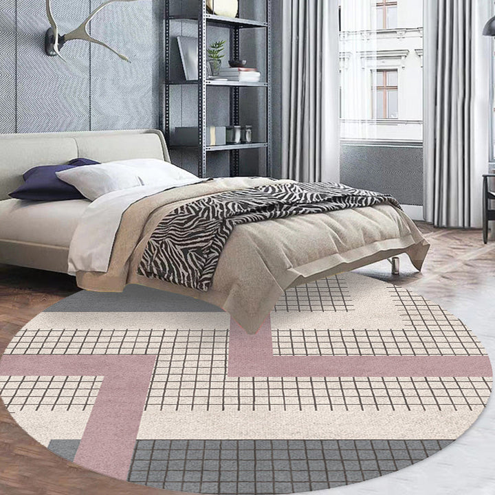 BowLift | Colorful checkered rug Polyester Modern rug Washable Non-slip Pet-friendly area rug for the living room