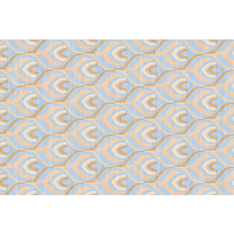 BowLift | Simple Multicolor Modernist Carpet Polyester Geometric and Checkered Pattern Carpet Washable Pet-Friendly Non-Slip Carpet for the Living Room