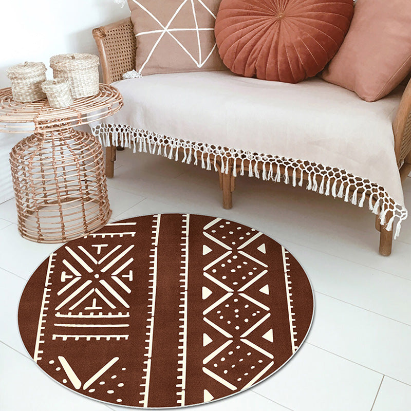 BowLift | Geometric and striped pattern carpet polyester modern carpet washable non-slip pet-friendly carpet for the living room