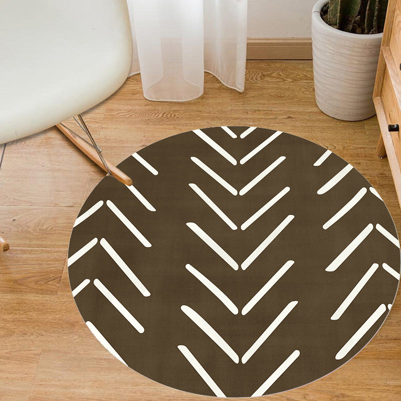 BowLift | Geometric and striped pattern carpet polyester modern carpet washable non-slip pet-friendly carpet for the living room