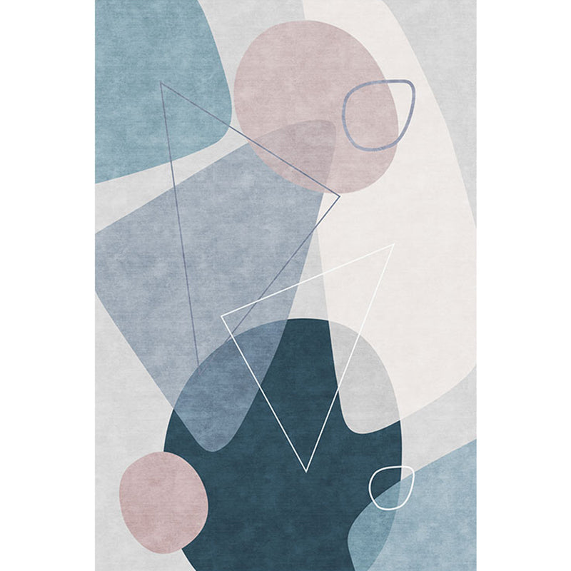 BowLift | Green and Gray Color Block Carpet Polyester Modern Carpet Washable Non-Slip Pet-Friendly Area Rug for the Living Room