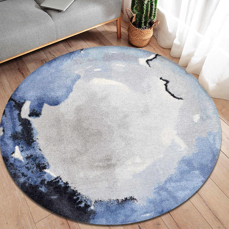 Unique Multicolored Modernist Rug Polyester Abstract Rug Washable Pet Friendly Non-Slip Rug for the Living Room | Bowlift