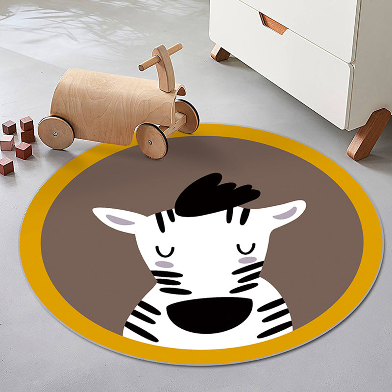 BowLift | Kids Animal pattern Carpet Multicolor Polyester Carpet Non-Slip Back Washable Pet-Friendly Carpet for Bedroom