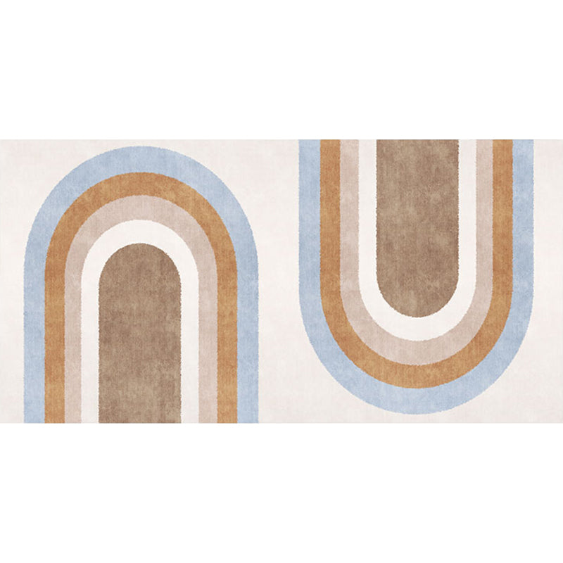 BowLift | Stylish brown Nordic carpet polyester geometric pattern carpet washable pet-friendly non-slip carpet for the living room