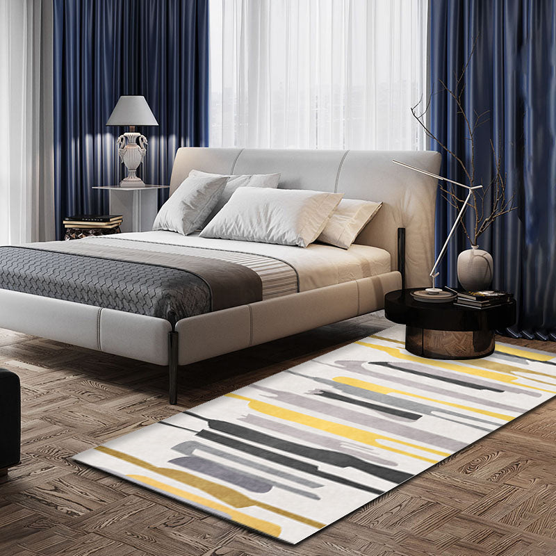 Colorblock Carpet Polyester Modern Carpet Washable Non-Slip Pet-Friendly Area Rug for Bedroom | Bowlift