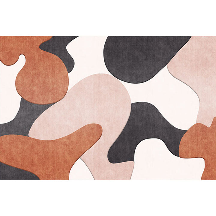 BowLift | Modern Colorblock Rug Multicolored Polyester Rug Non-slip Backing Washable Pet-friendly Rug for Home
