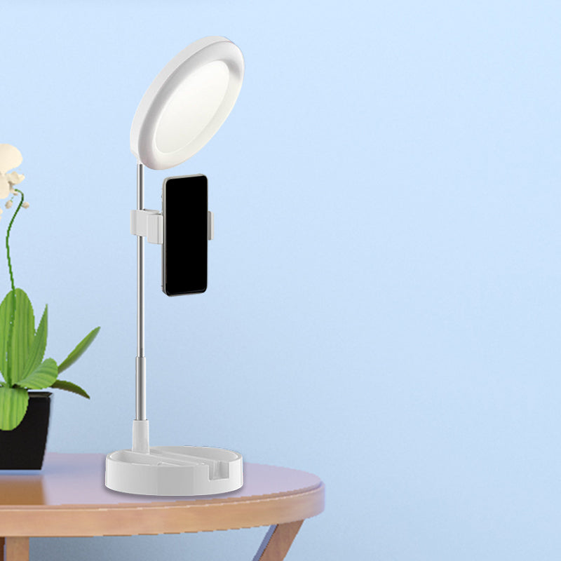 BowLift | Minimal Ring LED Make-Up Lighting Metal Phone Holder USB Fill Flush Lamp in Black/White/Pink