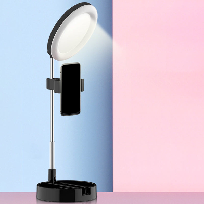 BowLift | Minimal Ring LED Make-Up Lighting Metal Phone Holder USB Fill Flush Lamp in Black/White/Pink