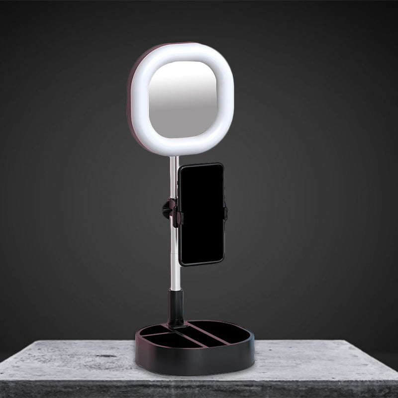 BowLift | Square LED Mirror Light Simple Style Metallic Black/Pink/Blue Finish Fill Light with USB Connection