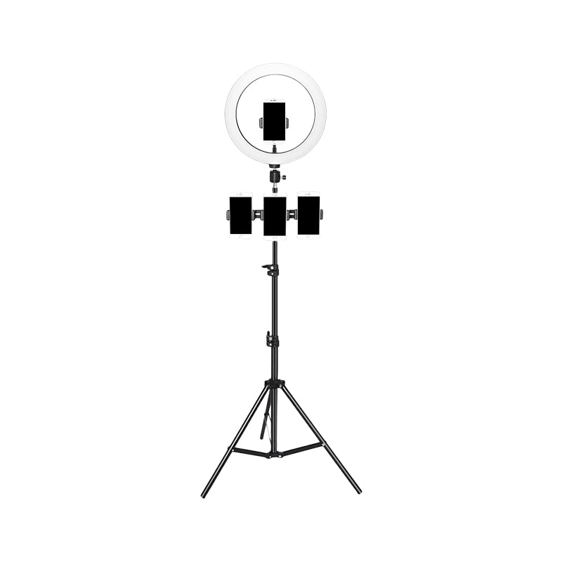 BowLift | Minimalistic Round Mirror Light Metal Mobile Holder Design LED Fill Lighting in Black