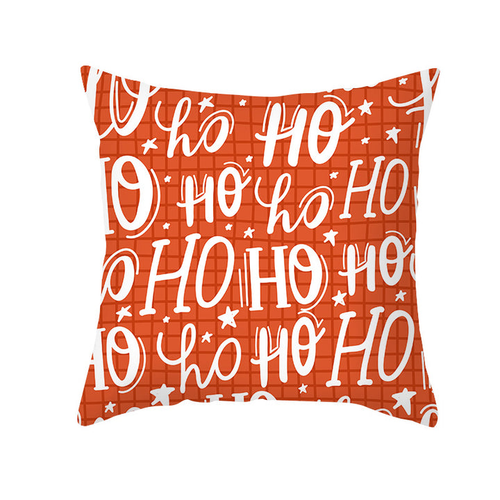 Festive Christmas Tree Typography Throw Pillow Cover