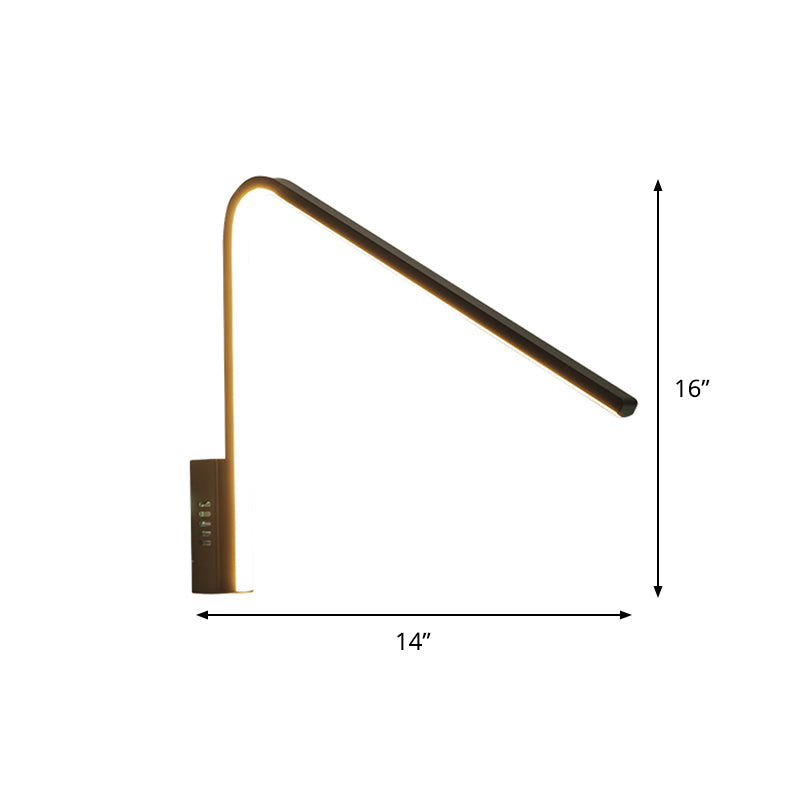 BowLift | Minimalist V-shaped Wall Lamp Kit Silica Gel Corridor LED Wall Light in Warm/White Light, Black/White
