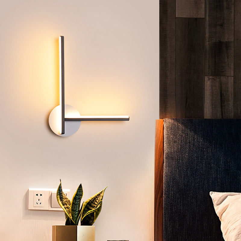 BowLift | Acrylic Cross Wall Lighting Ideas Minimalism Black/White LED Wall Lamp in Warm/White Light for Nightstand