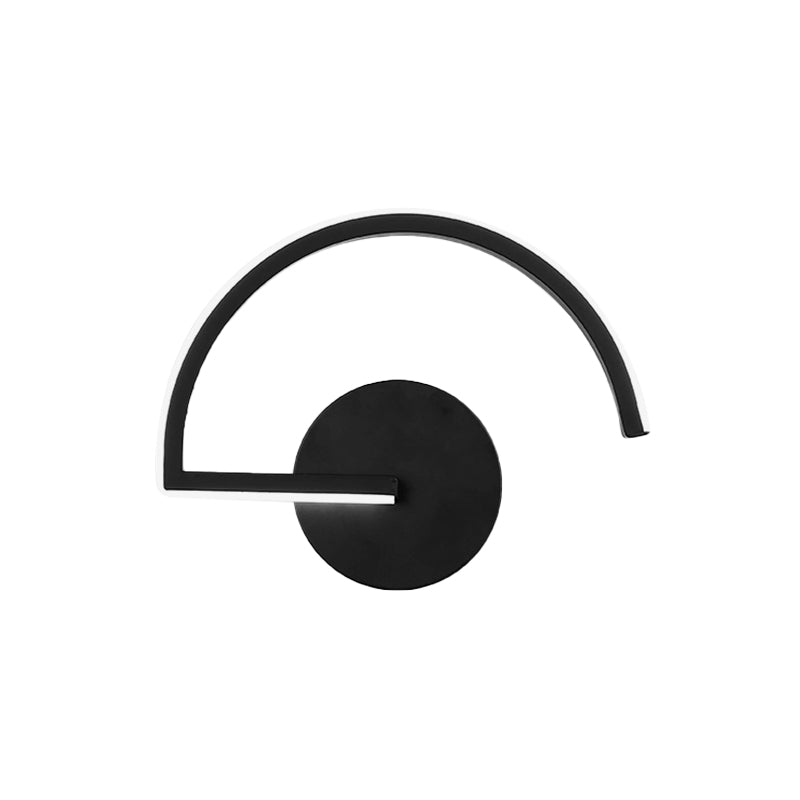 BowLift | Minimalistic Half-Round Metal Wall Lamp Ideas LED Wall-Mounted Lighting with Open Design, Warm/White Light