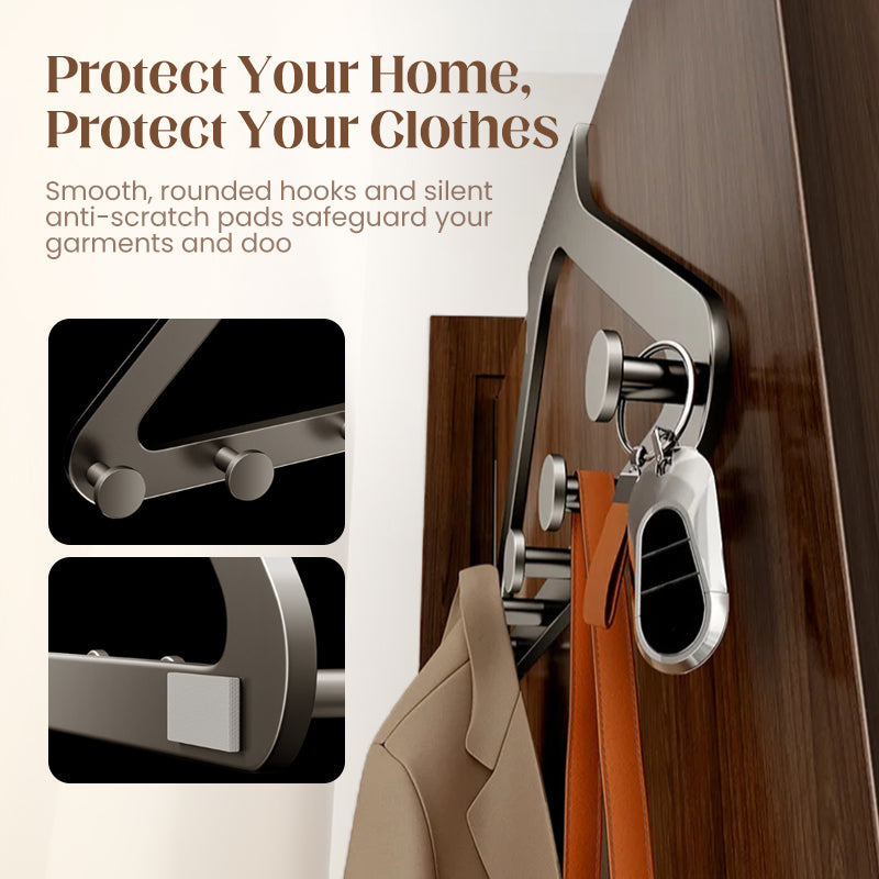 ClariHold Door Hook Rack — More space and organization, completely without drilling stress or door damage | Bowlift