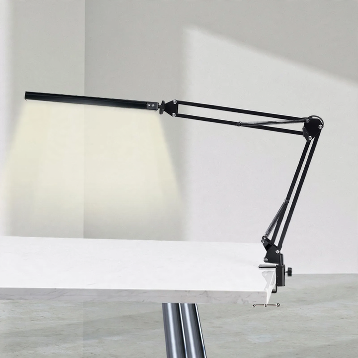 Folding LED Desk Lamp with Long Arm