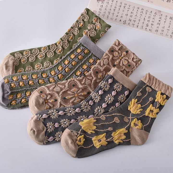BowLift | Women's Floral Cotton Socks (10 Pairs)