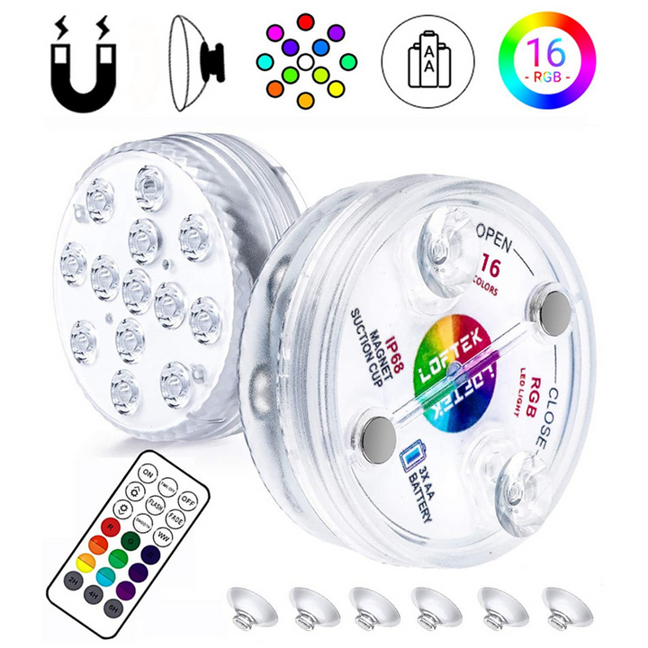BowLift | Underwater LED light with remote control – RGB multicolor pool lighting for bathrooms and ponds