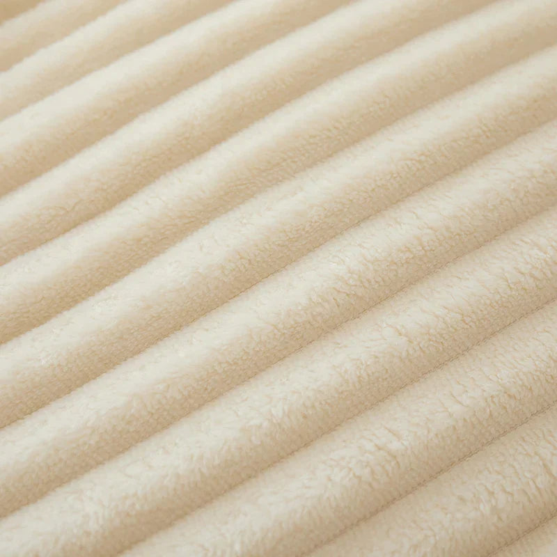 BowLift | Wide Striped Flannel Fleece Blanket - CozyStripe