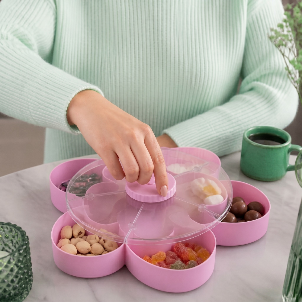 ServeSpin rotating tray with compartments | Bowlift